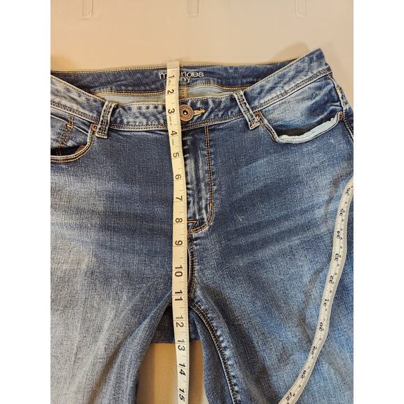 Maurices Women's Blue‎ Solid Stretch Low Rise Curvy Straight Leg Jeans Size 7/8 - Picture 6 of 7